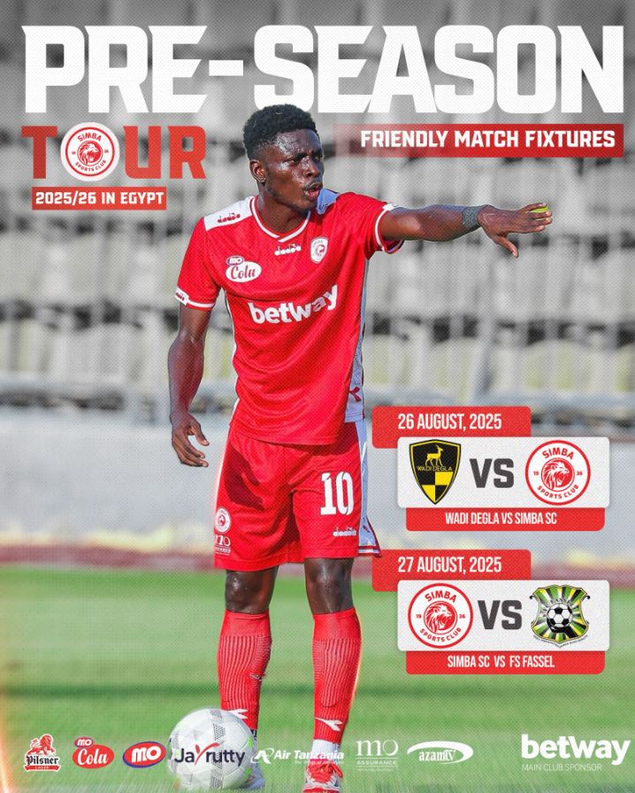 Ratiba ya Mechi za Kirafiki za Simba SC Pre-Season 2025/26 Nchini Misri
