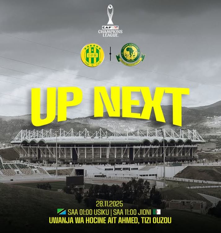 Kikosi cha Yanga Leo Vs JS Kabylie 28/11/2025