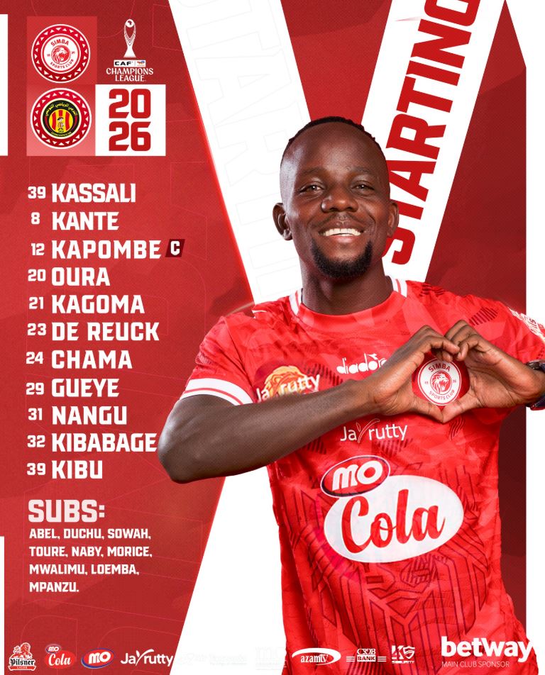 KIKOSI cha Simba Leo vs Esperance de Tunis 01/02/2026